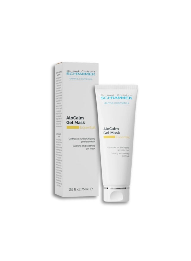 Schrammek Alocalm Gel Mask (2.5 Fl Oz) Intensive Aloe Vera & Hyaluronic Acid Soothes & Hydrates Stressed Skin All Skin Types Reduces Redness &Inflammation Postsun Care Skin Care Dr - Image 1