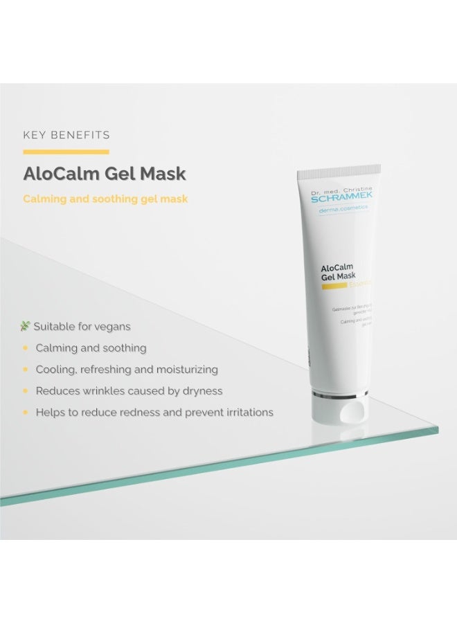 Schrammek Alocalm Gel Mask (2.5 Fl Oz) Intensive Aloe Vera & Hyaluronic Acid Soothes & Hydrates Stressed Skin All Skin Types Reduces Redness &Inflammation Postsun Care Skin Care Dr - Image 2