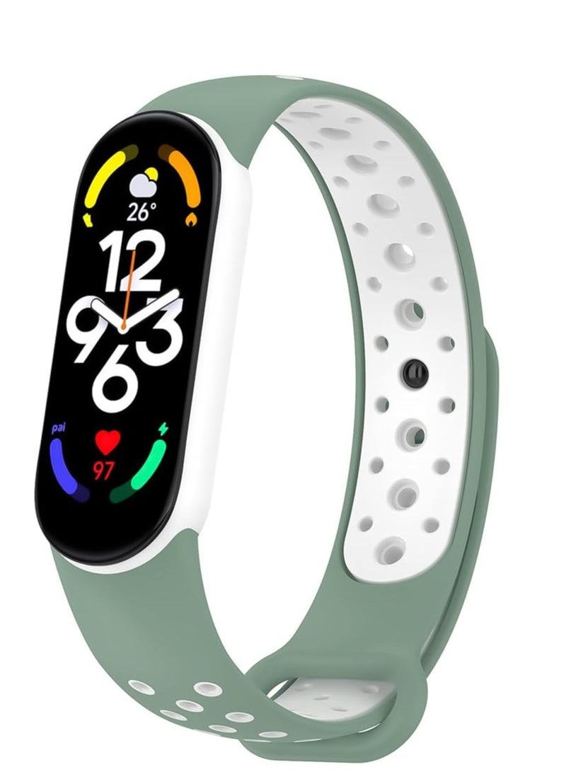 trap Silicone Sport Band For Xiaomi Mi Band 7/6 / 5 Breathable Strap Replacement For M5 M6 M7 Bracelet For Xiaomi MiBand 7 6 5 Smart Watch - Image 2