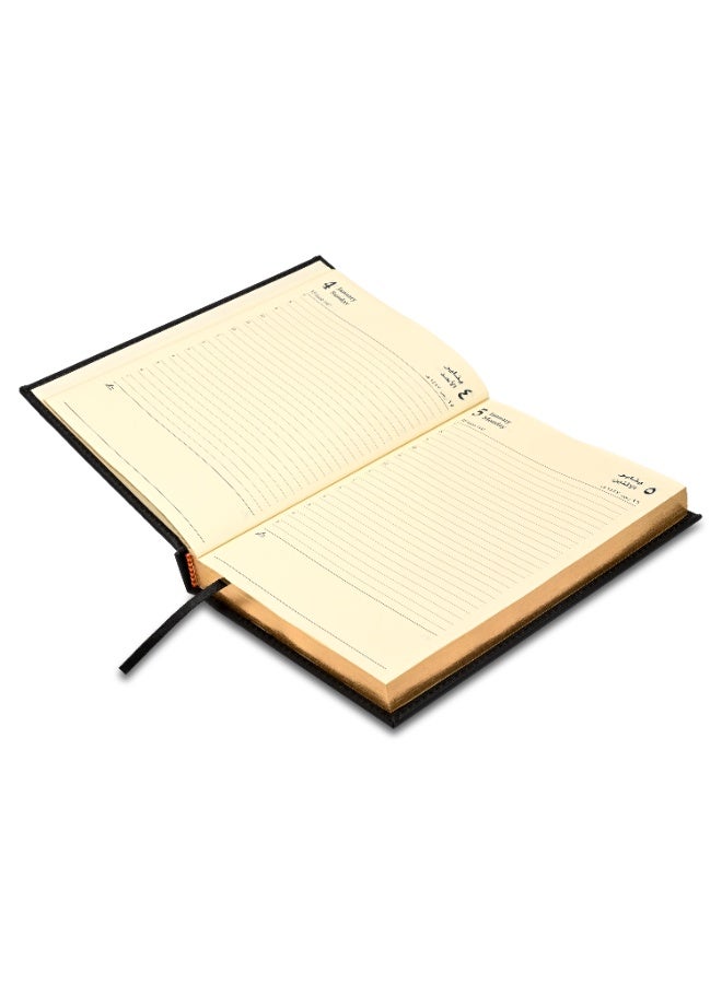 FIS Agenda 2026 Arabic/English, gold-foiled soft sponge front cover, A5 size, colors subject to availability. - Image 5