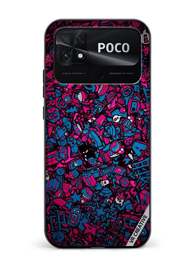 VR CREATIVE Protective Case Cover For Xiaomi Poco C40 Mini Cartoons Design Multicolour - Image 1