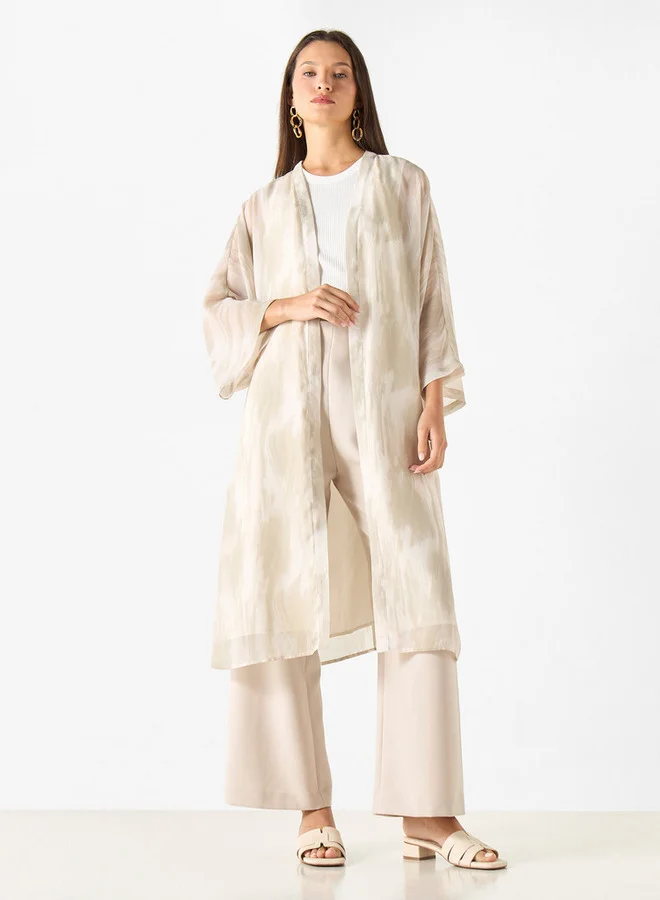 ايكونيك سترة كيمونو مفتوحة من الأمام بطبعات من آيكونيك