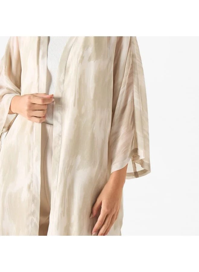 Iconic Iconic Printed Open Front Kimono Shrug
