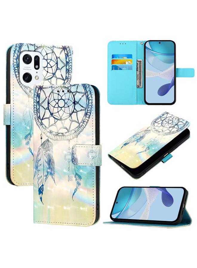 S-TOP Case For OPPO Find X5 Pro 3D Painting Horizontal Flip Leather Phone Case - Image 1