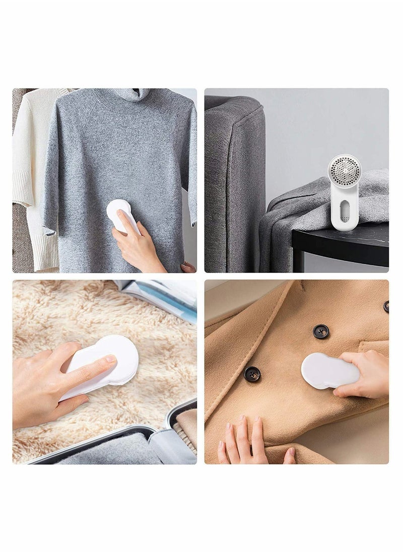 Fabric Shaver Fuzz Remover, Rechargeable Fabric Shaver with 6-Blades, Dual Protection, Effectively and Quickly Remove Fuzz for Clothes, Sweater, Curtain, Socks, Couch, Blanket - Image 3