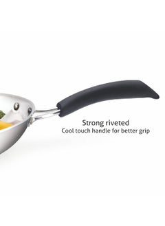ALDA Alda Triply Bueno Stainless Steel Fry Pan 22cm (Induction & Gas Friendly) (22)  - Image 5