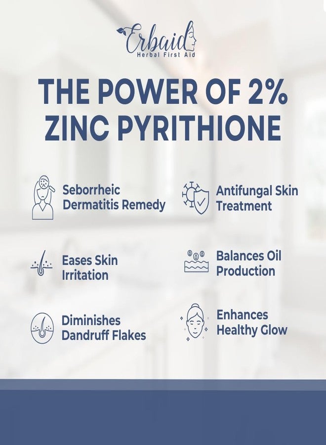 Erbaid Pyrithione Zinc Soap Bar for Face & Body, 4oz | 2% ZnP Bar Soap Skin Repair Cleanser for Acne, Rosacea, Eczema, Dermatitis, Psoriasis, Itching | Cleansing, Calming Zinc Facial Wash Made in USA - Image 2