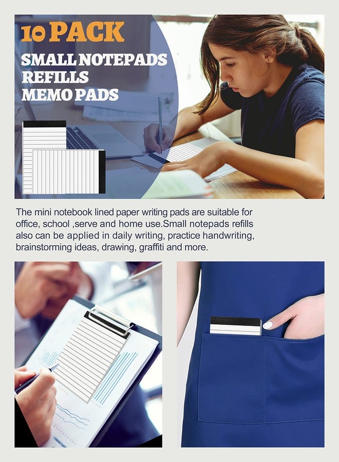 Aidunmis 10 Pack Small Note Pads 3x5 Lined Writing Pads Mini Notepads Small Pads of Paper 3x5 With 30 Sheets per Notepad 80Gsm Paper Pads Mini Legal Pads 3x5 Inch Pocket Notebook for Taking Notes and Reminders - Image 4