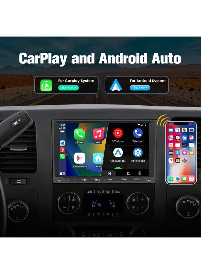 Vratzn Android 13 Car Radio Stereo for Chevrolet Silverado GMC Sierra Yukon 2007-2013 with CarPlay Android Auto - Image 3