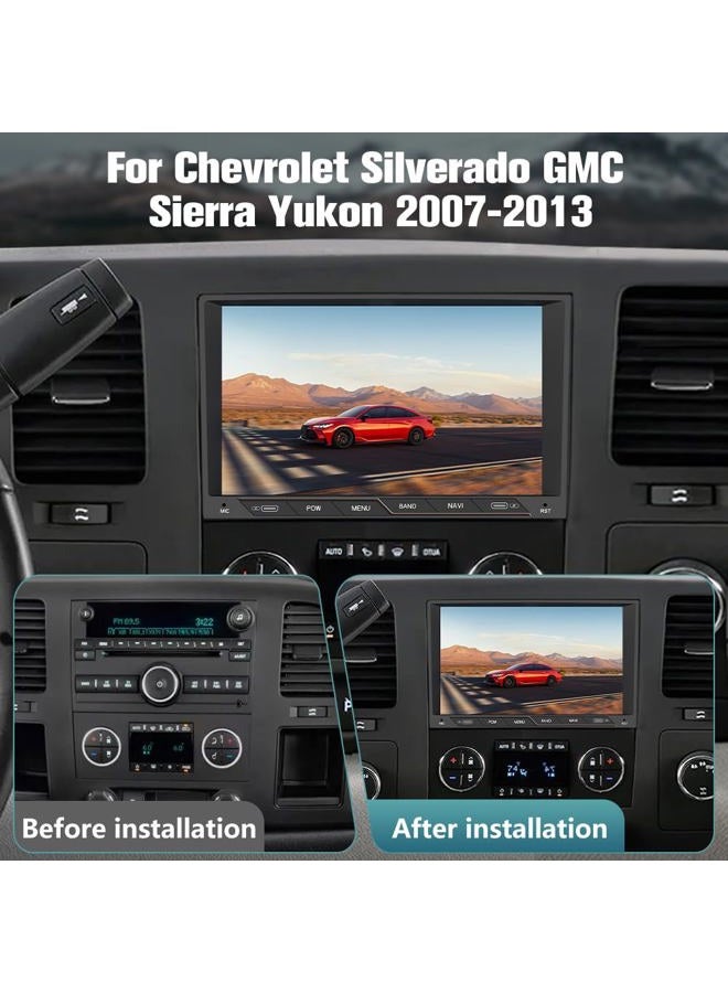 Vratzn Android 13 Car Radio Stereo for Chevrolet Silverado GMC Sierra Yukon 2007-2013 with CarPlay Android Auto - Image 2