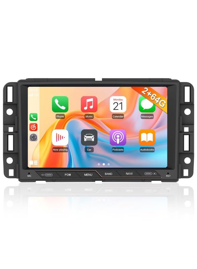 Vratzn Android 13 Car Radio Stereo for Chevrolet Silverado GMC Sierra Yukon 2007-2013 with CarPlay Android Auto - Image 1