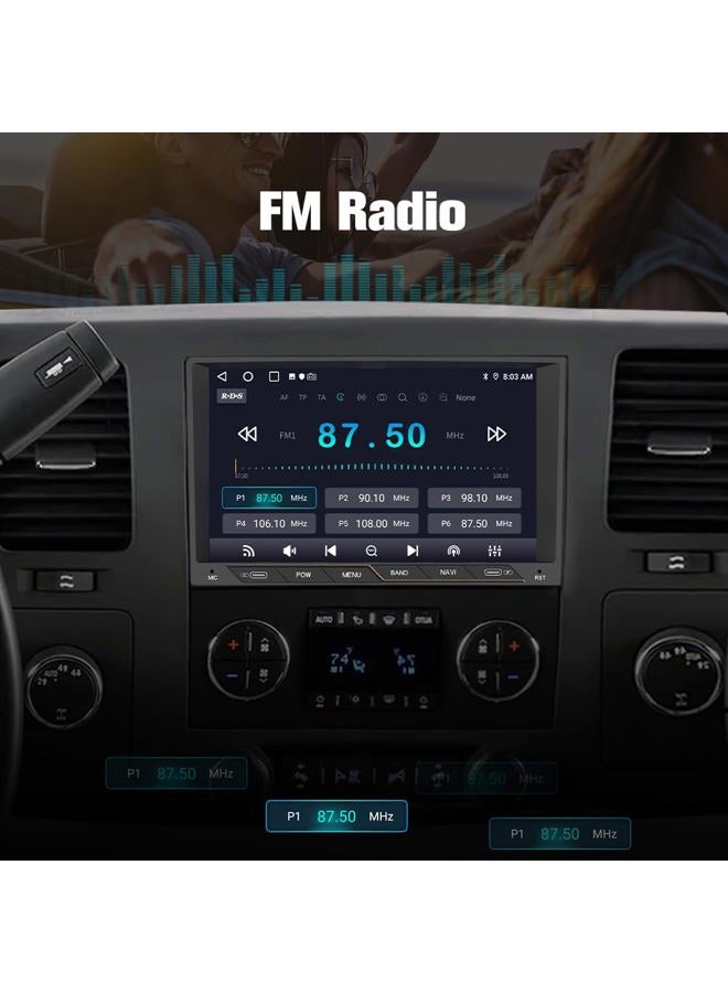 Vratzn Android 13 Car Radio Stereo for Chevrolet Silverado GMC Sierra Yukon 2007-2013 with CarPlay Android Auto - Image 5