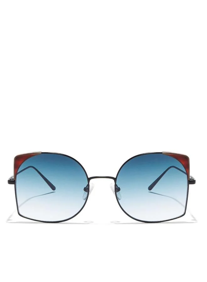 30Sundays DELAUNAY -La French Collection Women Blue Sunglasses - Frame Material: Metal + Acetate - Lens Color: Blue- Frame Color: Black - Full Rim