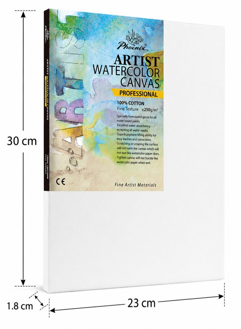 Phoenix Watercolor Canvas 23x30 cm - Image 2