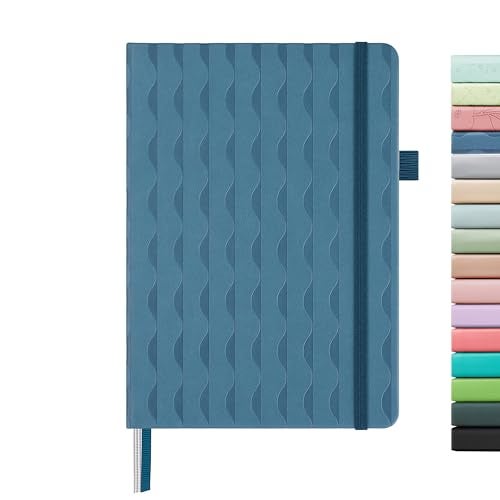 &And Per Se ⩓ Per Se Lined Journal Notebook for Women&Men with Pattern, 160 Pages 100GSM Thick Paper, A5 Hardcover Journals for Writing(Blue) - Image 1