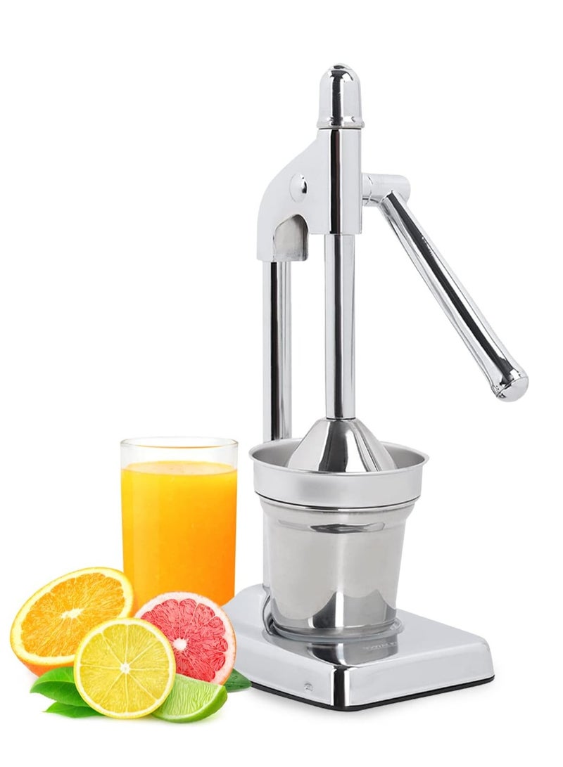 LIXES Premium Vintage Blue Manual Citrus Juicer - Heavy Duty Stainless Steel Lemon Squeezer - Retro Hand Press Orange Juice Extractor - Kitchen Fruit Juicing Tool with Lever Arm. - Image 1