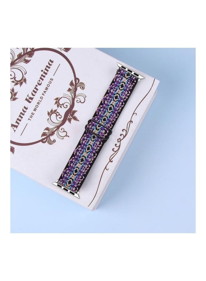 NIBEMINENT Elastic Watch Strap For Apple Series 7 41mm/6 & SE 5 4 40mm/3 2 1 38mm Multicolour - Image 5