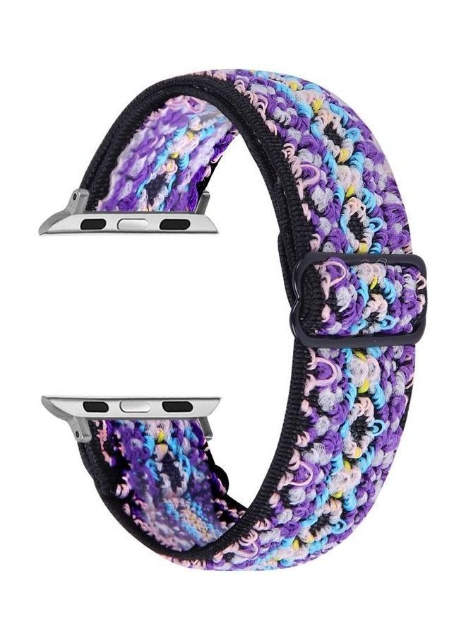 NIBEMINENT Elastic Watch Strap For Apple Series 7 41mm/6 & SE 5 4 40mm/3 2 1 38mm Multicolour - Image 2