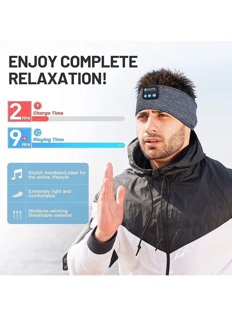 Sleep Headphones Wireless Bluetooth Sports Headband Headphones with Ultra Thin HD Stereo Speakers Perfect for Sleeping Workout Jogging Yoga Insomnia Air Travel Meditation - Image 3