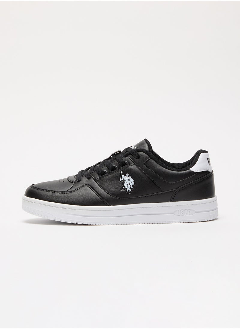 U.S. Polo Assn. Men's Black Low-Top Sneakers - Classic Lace-Up Design, Comfortable for Everyday Outfits  - Image 2