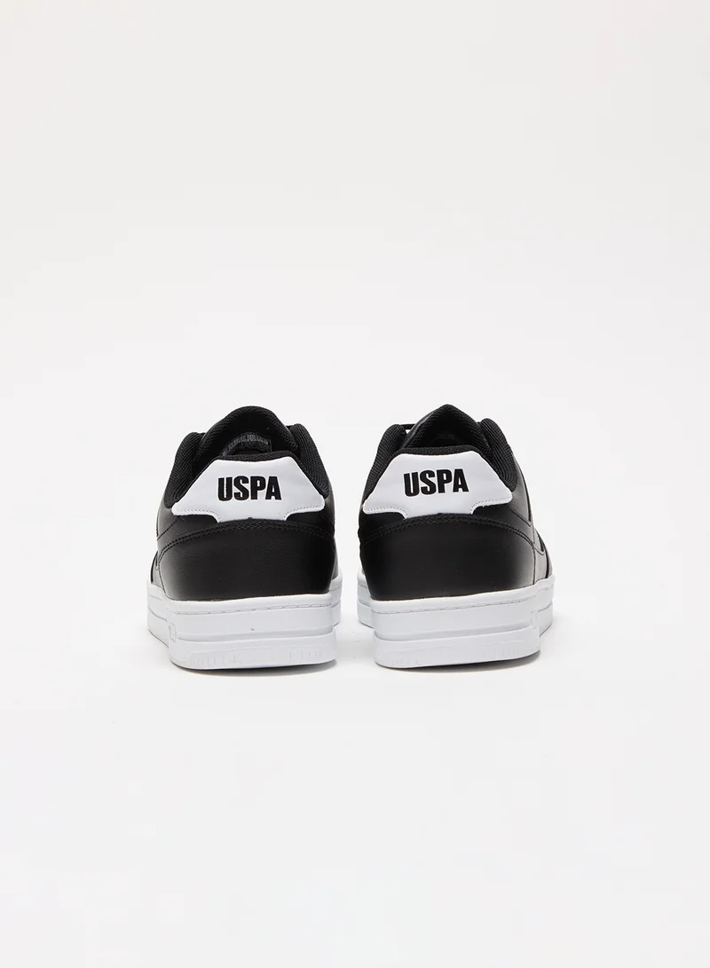 U.S. Polo Assn. Men's Black Low-Top Sneakers - Classic Lace-Up Design, Comfortable for Everyday Outfits