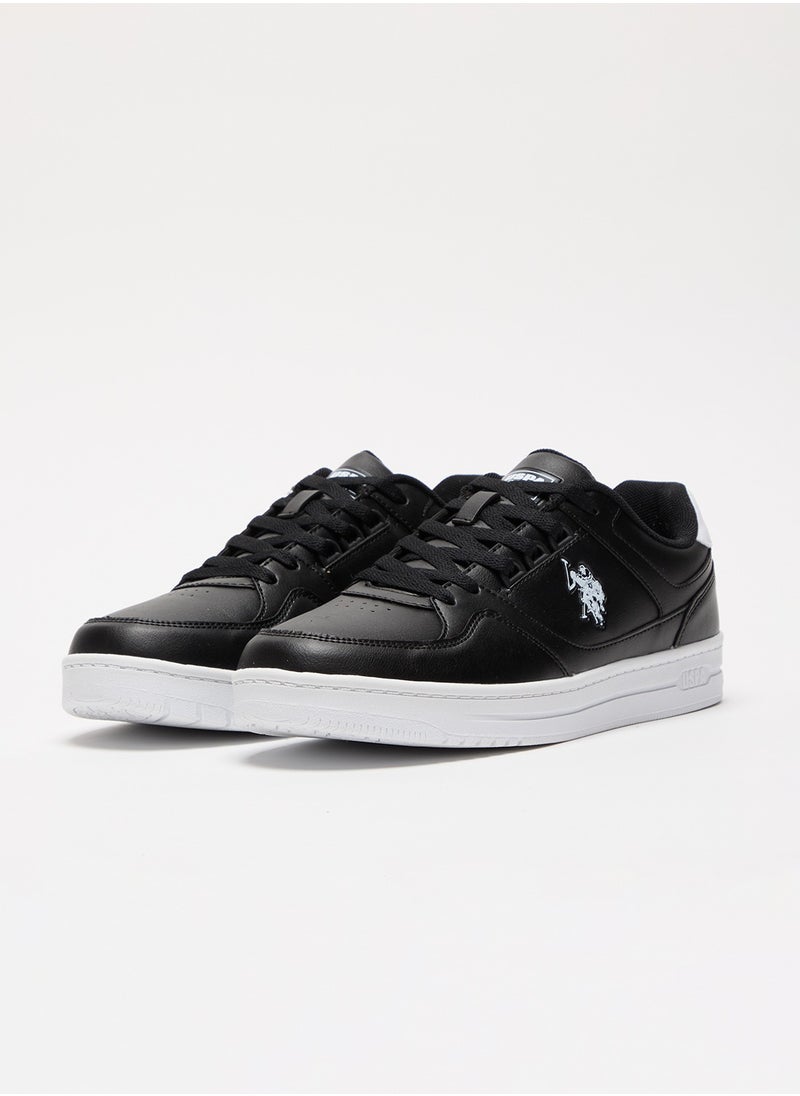 U.S. Polo Assn. Men's Black Low-Top Sneakers - Classic Lace-Up Design, Comfortable for Everyday Outfits  - Image 5