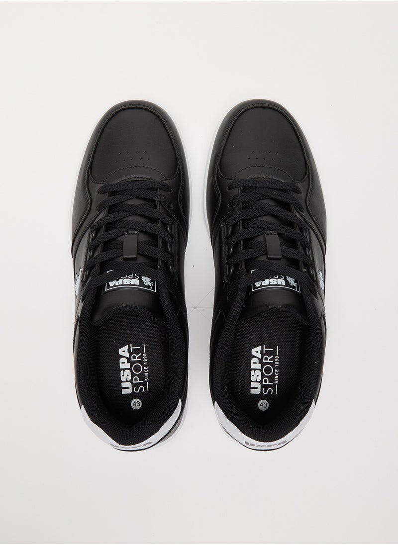 U.S. Polo Assn. Men's Black Low-Top Sneakers - Classic Lace-Up Design, Comfortable for Everyday Outfits  - Image 4