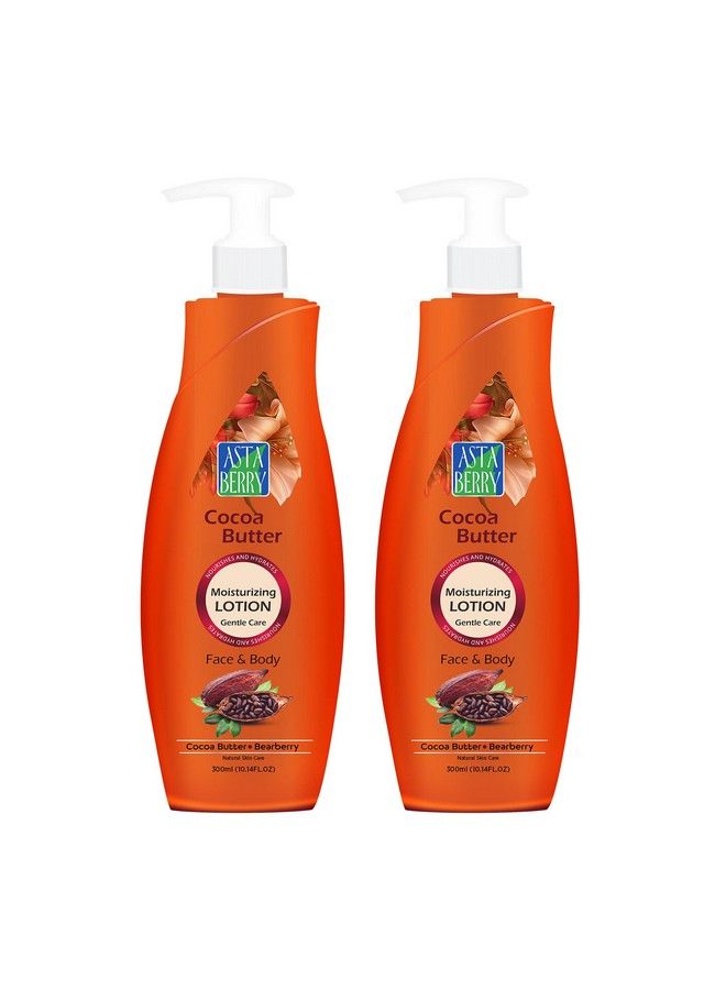 Astaberry Cocoa Butter Moisturizing Face & Body Lotion 300Ml Nourishes & Hydrates ; Goodness Of Cocoa Butter & Bearberry ; Removes Dryness & Makes Skin Soft ; Pack Of 2 (2 X 300Ml) - Image 2