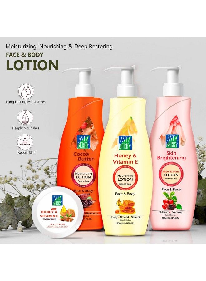 Astaberry Cocoa Butter Moisturizing Face & Body Lotion 300Ml Nourishes & Hydrates ; Goodness Of Cocoa Butter & Bearberry ; Removes Dryness & Makes Skin Soft ; Pack Of 2 (2 X 300Ml) - Image 5