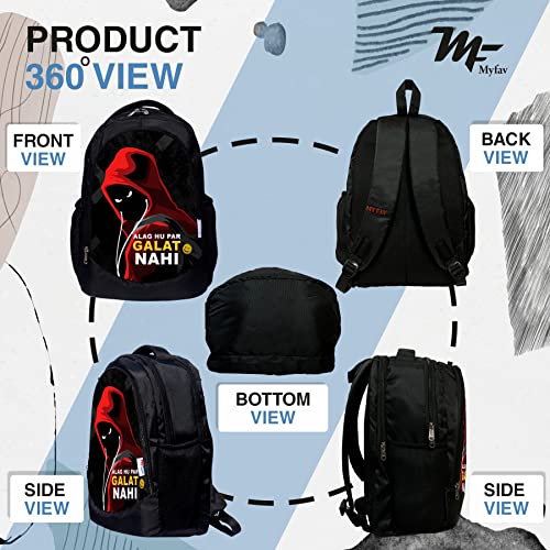Myfav MY FAV 16 Inch Anime Design Printed Backpack | Durable Polyester 30L Anime Print Bag | Multiuse Laptop Backpack for School, College, Office & Travel | Long-Lasting Print | Spacious & Lightweight - Image 2