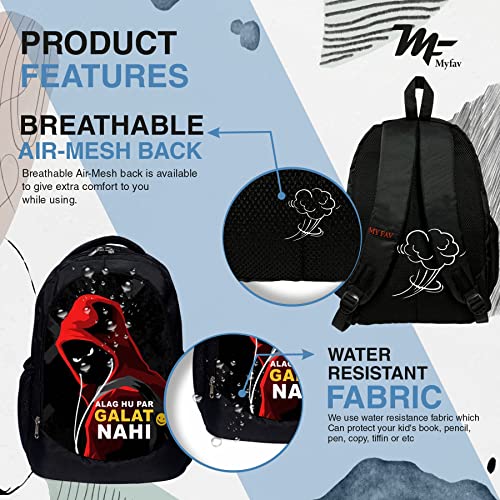 Myfav MY FAV 16 Inch Anime Design Printed Backpack | Durable Polyester 30L Anime Print Bag | Multiuse Laptop Backpack for School, College, Office & Travel | Long-Lasting Print | Spacious & Lightweight - Image 5