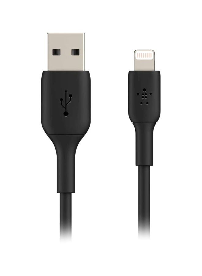 بيلكين كابل شحن لايتنينج (كابل بووست تشارج من لايتنينج إلى USB لأجهزة آيفون وآي باد وآيربودز) معتمد من MFi بطول متر واحد أسود - Image 1