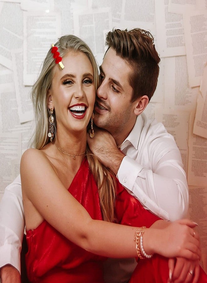 CEALXHENY Valentine’s Day Hair Clips Velvet Heart Hair Clips for Women Girls Triple Heart Hairpins Sweet Hair Barrettes Fashion Hair Accessory Holiday Gifts (Style B - Furry) - Image 3