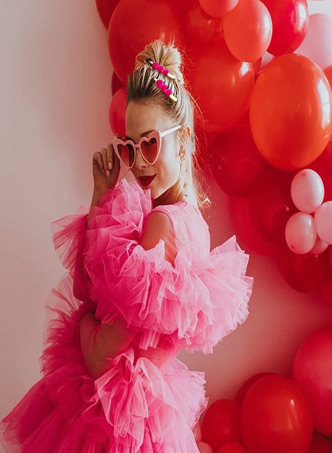 CEALXHENY Valentine’s Day Hair Clips Velvet Heart Hair Clips for Women Girls Triple Heart Hairpins Sweet Hair Barrettes Fashion Hair Accessory Holiday Gifts (Style B - Furry) - Image 4