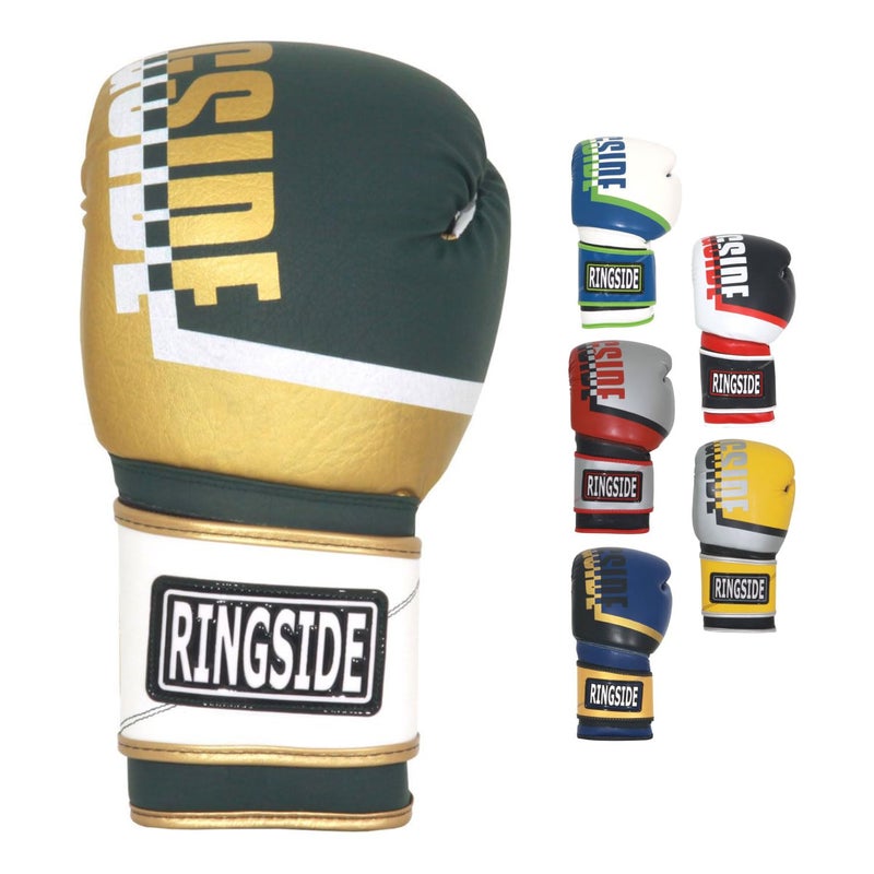 Ringside Bullet Sparring Gloves Gold/Green, 16 oz - Image 5