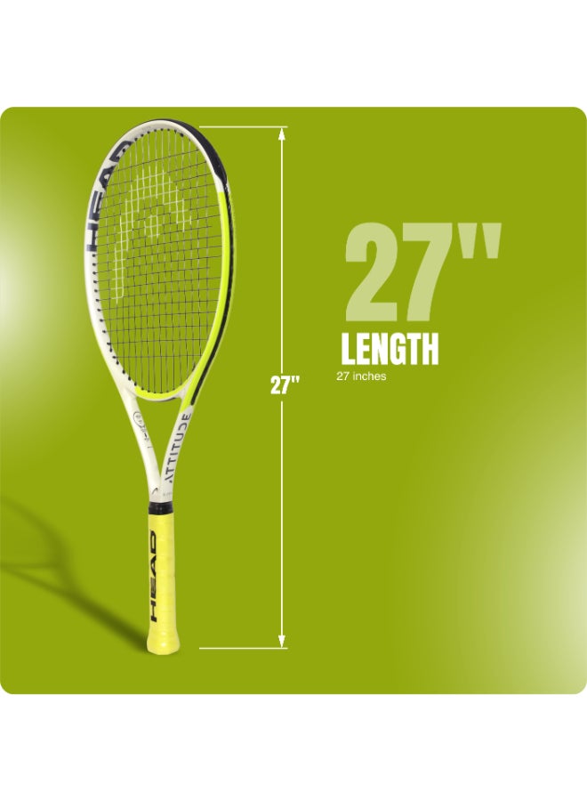 HEAD MX Attitude Elite Tennis Racquet, Strung – Lightweight Performance Tennis Racket with Oversize Head, Pre-Strung Strings, Power and Control for Beginner to Intermediate Players - Premium tennis_racquets designed for performance, durability, and comfort - Image 4
