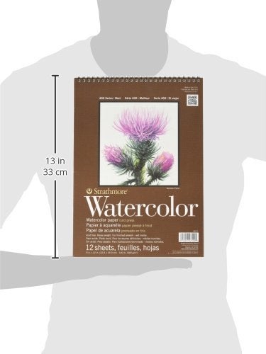 Strathmore 440-1 400 Series Watercolor Pad, 9"x12" Wire Bound, 12 Sheets - Image 3
