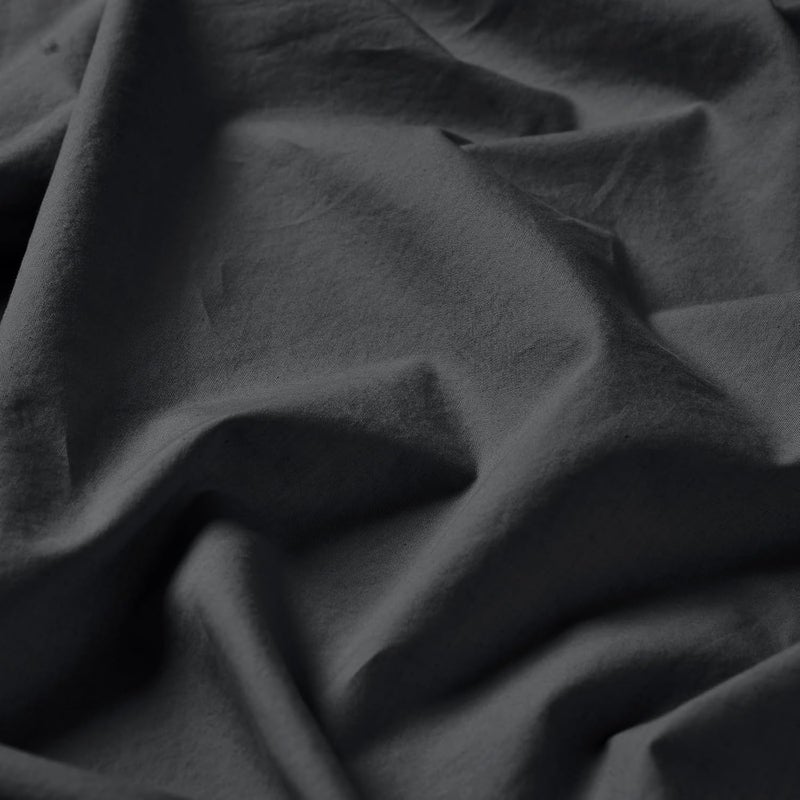 PHF شريحة سرير ملكية مصنوعة من القطن المغسول 100% (198 سم × 200 سم)، شريحة قطنية ناعمة من كوزي كلاود، جيب عميق 40 سم، سهلة التركيب وقابلة للتنفس، سوداء - Image 2