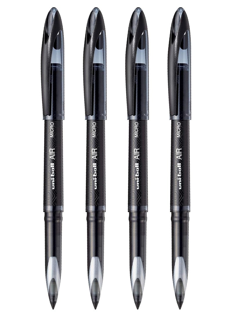 Uniball uni-ball Air Micro Pen, Set of 4 - Black (UBA 188 M) - Image 1