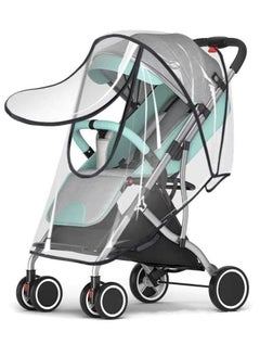 Universal Baby Stroller Windproof Cover for Pram Pushchair Buggy Clear Rain Water Dust Snow Protection Jogging Travel Toddlers Canopy Weather Shield Strollers Easy to Install Remove