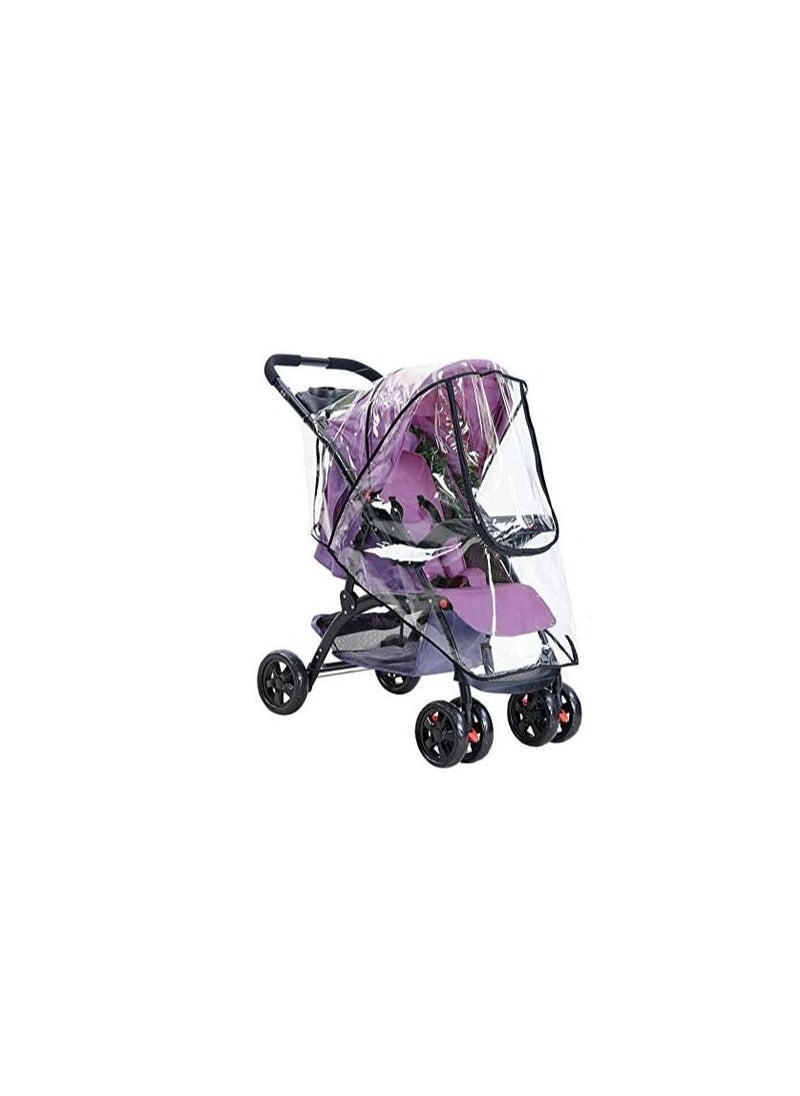SYOSI - Universal Baby Stroller Windproof Cover for Pram Pushchair Buggy Clear Rain Water Dust Snow Protection Jogging Travel Toddlers Canopy Weather Shield Strollers Easy to Install Remove - Image 1
