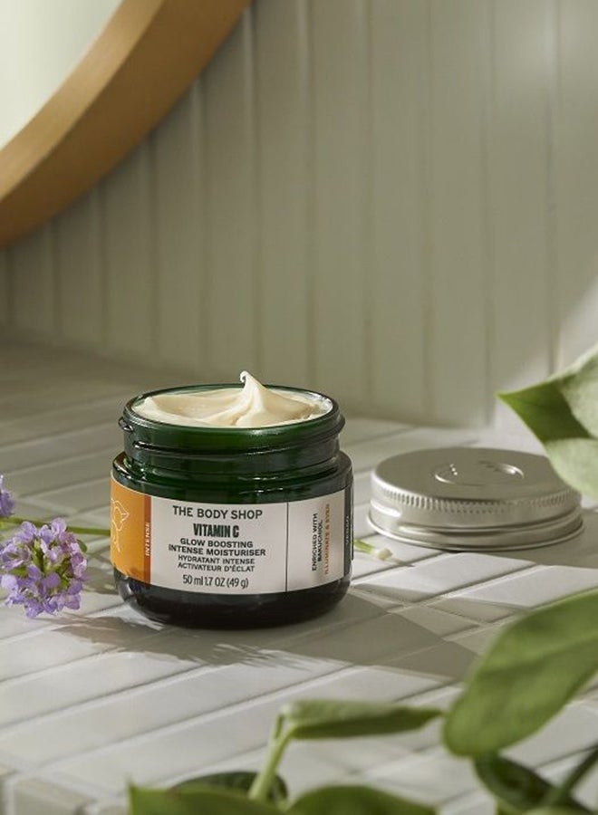 THE BODY SHOP Vitamin C Glow Boosting Intense Moisturiser – Brightening & Hydrating Face Cream with Olive-Derived Squalane, Bakuchiol & Stable Vitamin C | Evens Skin Tone, Enhances Radiance, Provides 48hr Moisture, 50ml - Image 2