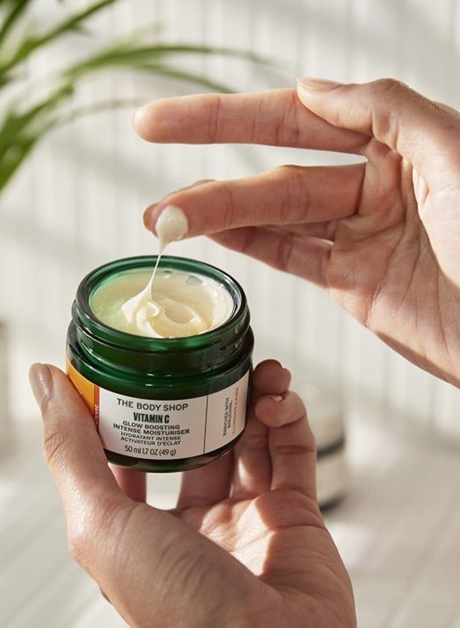 THE BODY SHOP Vitamin C Glow Boosting Intense Moisturiser – Brightening & Hydrating Face Cream with Olive-Derived Squalane, Bakuchiol & Stable Vitamin C | Evens Skin Tone, Enhances Radiance, Provides 48hr Moisture, 50ml - Image 3