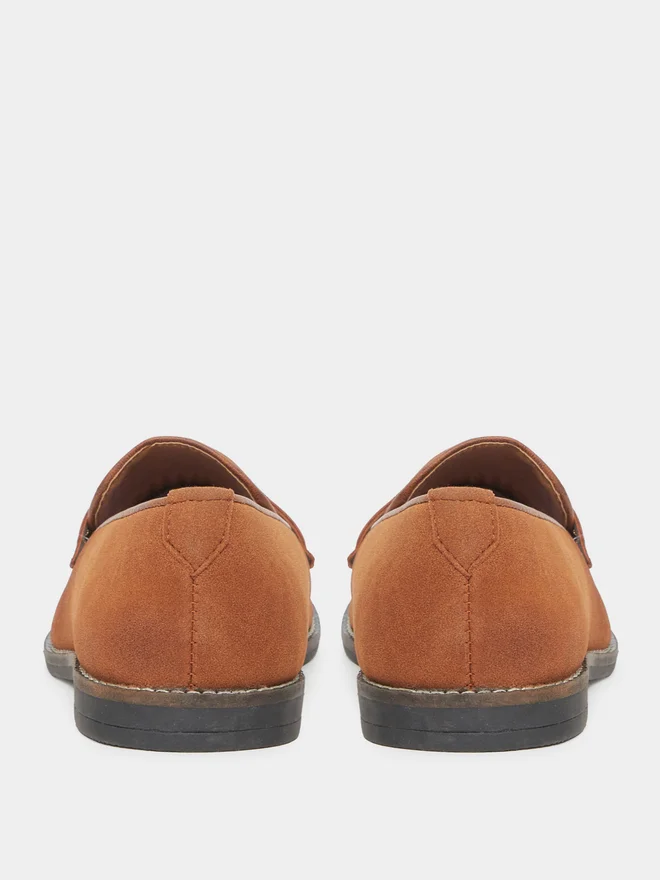 Styli brown Men Classic Suede Look Slip-On Loafers for Men | Best Price UAE