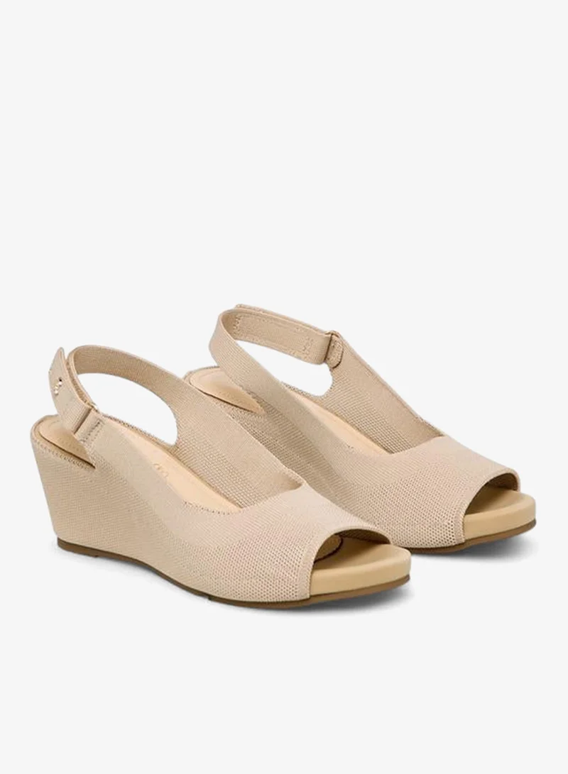 Le Confort Women's Hook and Loop Closure Wedge Heel Sandals