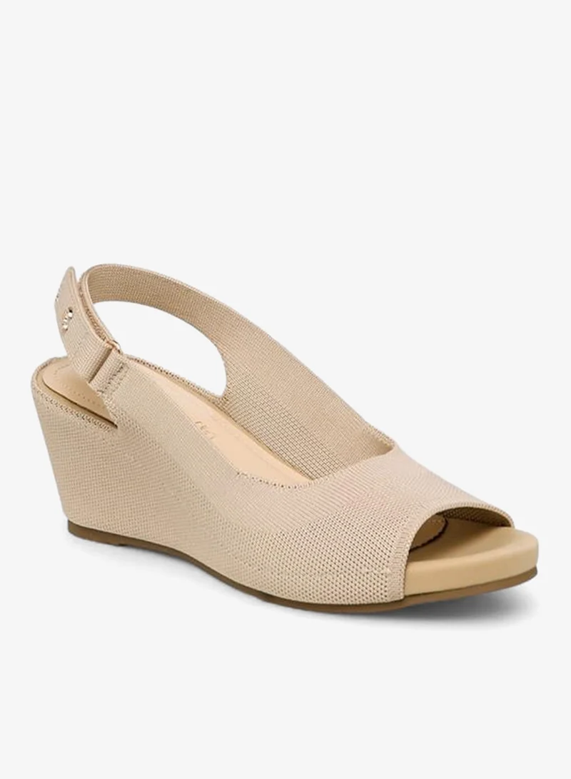 Le Confort Women's Hook and Loop Closure Wedge Heel Sandals