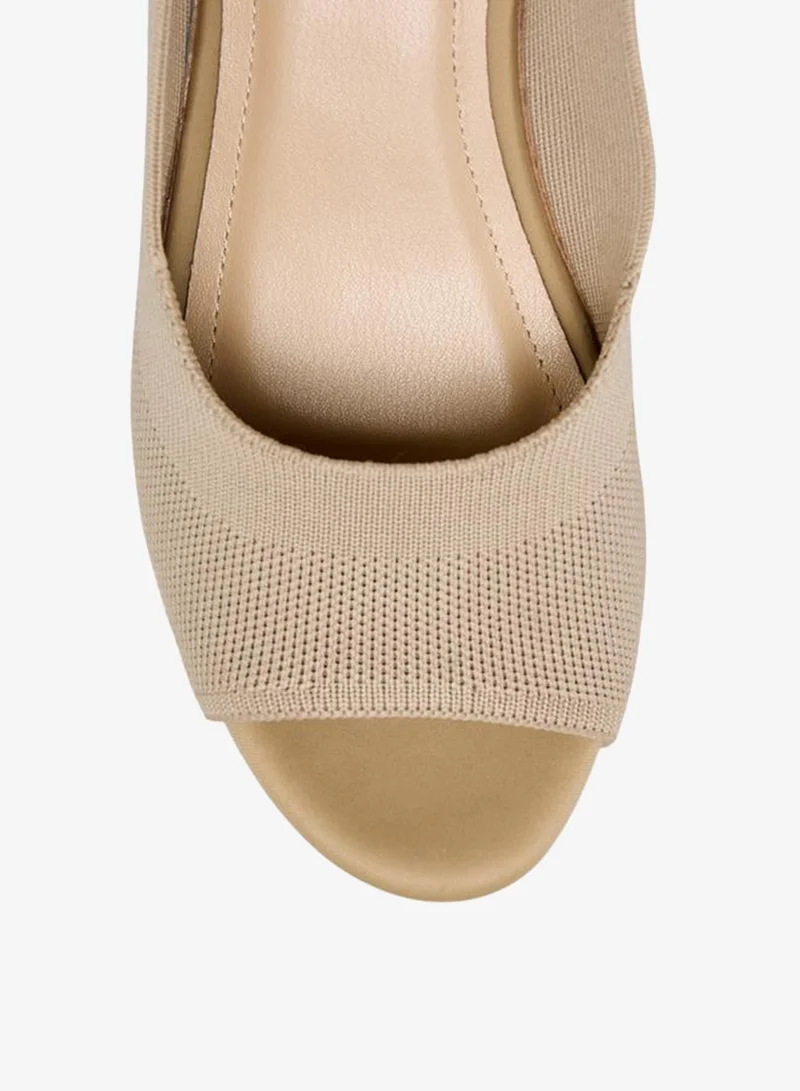Le Confort BEIGE Women's Hook and Loop Closure Wedge Heel Sandals for Women | Best Price UAE