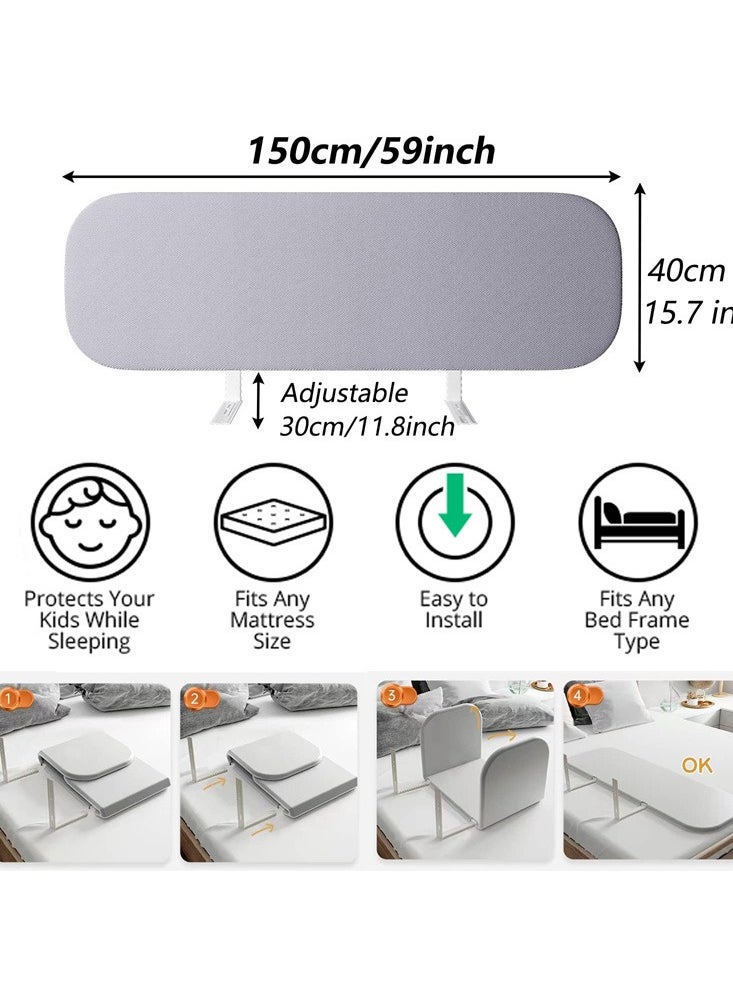 Meiyilan - Foldable Crib Rail Guard,Toddler Bed Rails Guard,Universal Baby & Children Rail,Upgrade Reinforced Safety Fence Protector for Cribs, Twin, Double, Full Size Queen King (1.5m) - Image 1