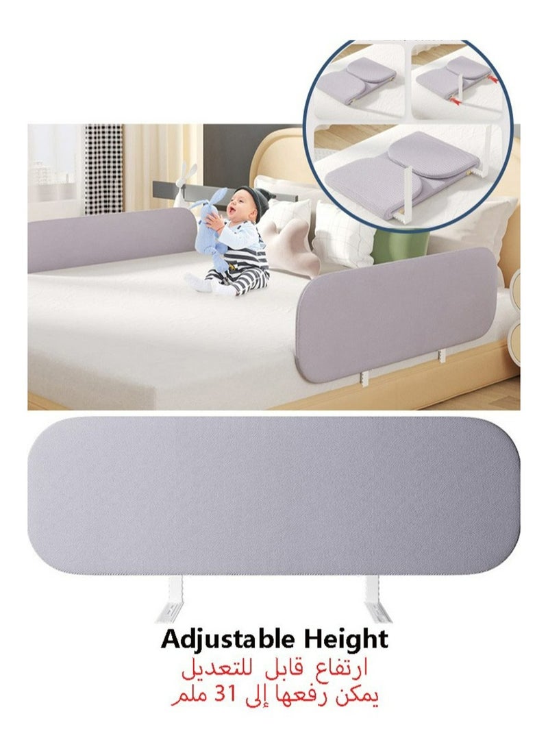 Meiyilan - Foldable Crib Rail Guard,Toddler Bed Rails Guard,Universal Baby & Children Rail,Upgrade Reinforced Safety Fence Protector for Cribs, Twin, Double, Full Size Queen King (1.5m) - Image 1