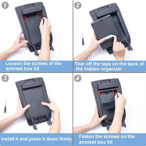 PIMCAR Center Console Hidden Organizer for Honda Accord 2018 2019 2020 2021 2022 Armrest Secret Compartment One-Touch Hidden Storage Accessories - Image 5